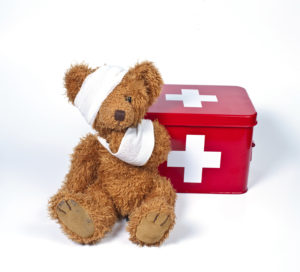 damaged teddybear